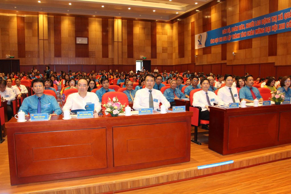Các đại biểu dự Đại hội Công đoàn thị xã Quảng Yên nhiệm kỳ 2023-2028.
