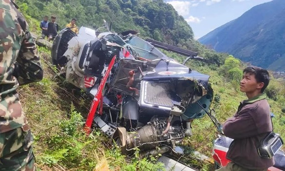 Rơi trực thăng khiến 5 người thương vong tại miền Đông Nepal