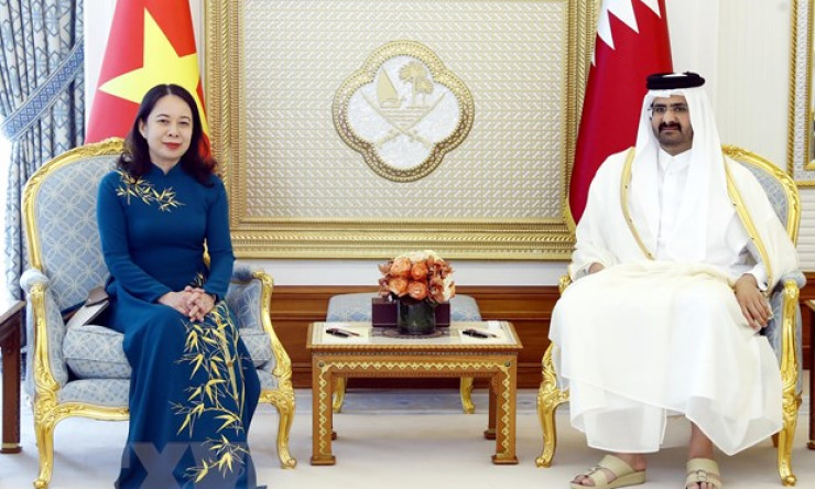 Phó Chủ tịch nước Võ Thị Ánh Xuân hội đàm với Phó Quốc vương Qatar