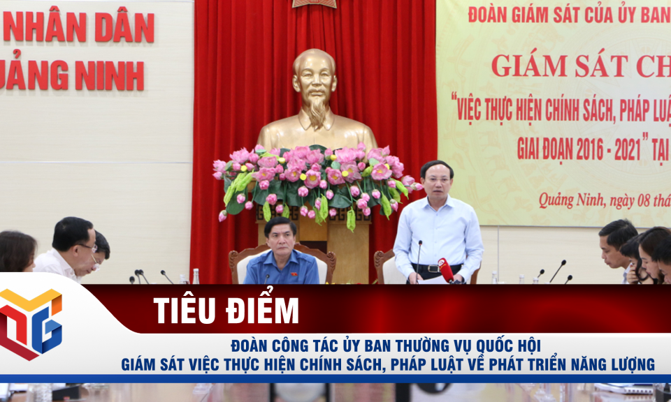 Đoàn công tác Ủy ban Thường vụ Quốc hội giám sát việc thực hiện chính sách, pháp luật về phát triển năng lượng