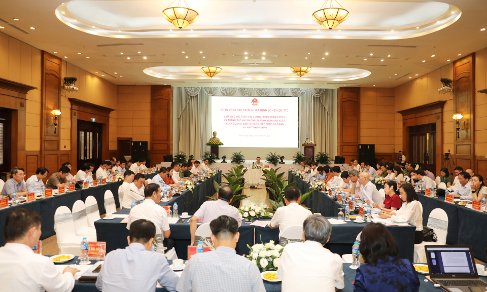Phó Thủ tướng Chính phủ Trần Lưu Quang làm việc với 3 địa phương Hải Dương, Quảng Ninh và TP Hải Phòng