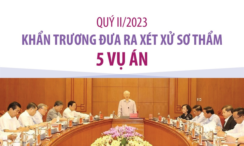 Khẩn trương đưa ra xét xử sơ thẩm 5 vụ án trong quý 2