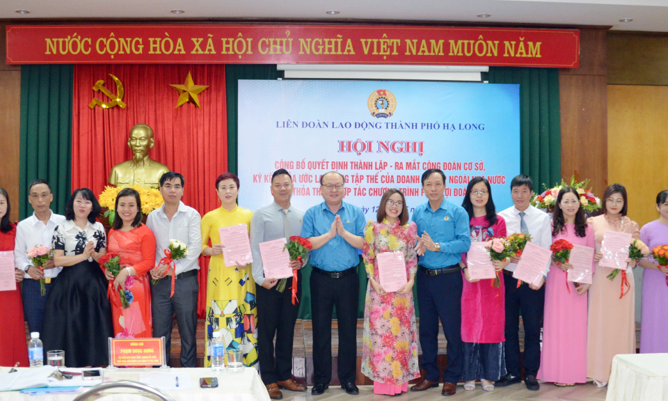 TP Hạ Long: Ra mắt 10 công đoàn cơ sở