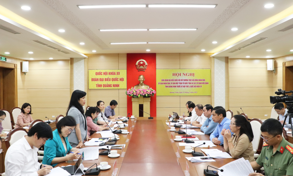 Đoàn ĐBQH tỉnh làm việc với UBND tỉnh trước Kỳ họp thứ 5, Quốc hội khoá XV