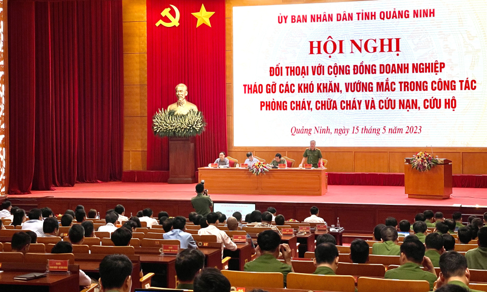 UBND tỉnh đối thoại, tháo gỡ khó khăn với cộng đồng doanh nghiệp trong công tác phòng cháy chữa cháy