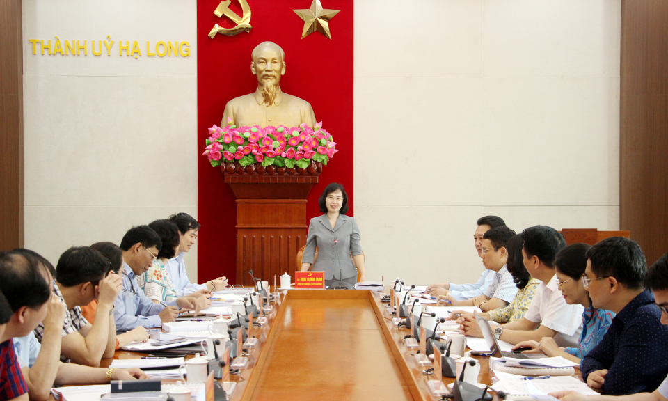 Đoàn Giám sát Ban Chấp hành Đảng bộ tỉnh giám sát tại Đảng bộ TP Hạ Long