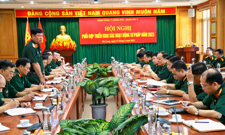 Tổng Công ty Đông Bắc và Quân khu 3 phối hợp triển khai các hoạt động tư pháp năm 2023