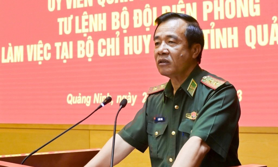 Đoàn công tác của Đảng ủy, Bộ Tư lệnh BĐBP làm việc với BĐBP tỉnh Quảng Ninh