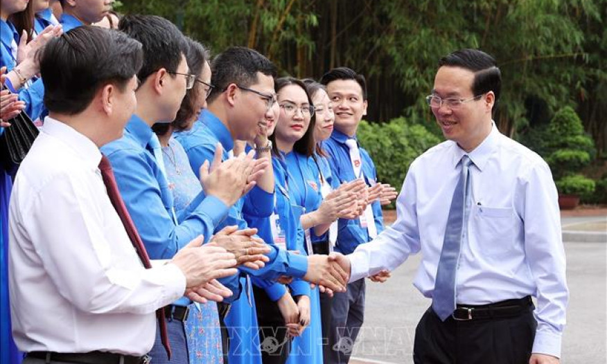 Chủ tịch nước Võ Văn Thưởng gặp mặt thanh niên tiên tiến làm theo lời Bác