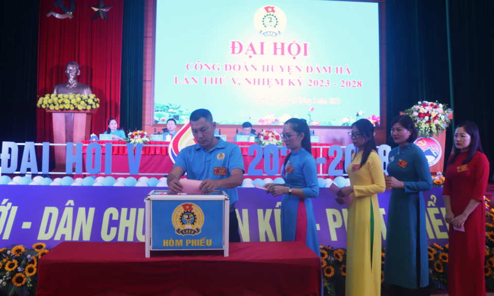 Công đoàn huyện Đầm Hà tổ chức thành công Đại hội lần thứ V, nhiệm kỳ 2023 – 2028