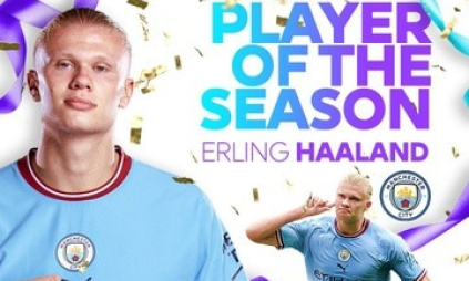 Haaland thắng giải Cầu thủ hay nhất mùa Premier League