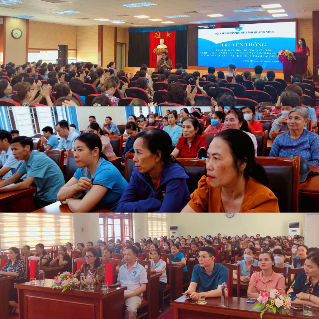 Quang cảnh các buổi truyền thông tại TP Uông Bí, TX Quảng Yên và huyện Cô Tô.