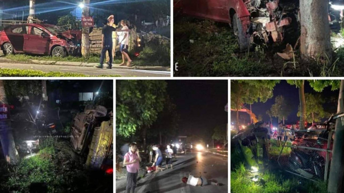 Tai nạn ở Vĩnh Phúc: Ô tô đâm liên hoàn, nhiều người bị thương 1