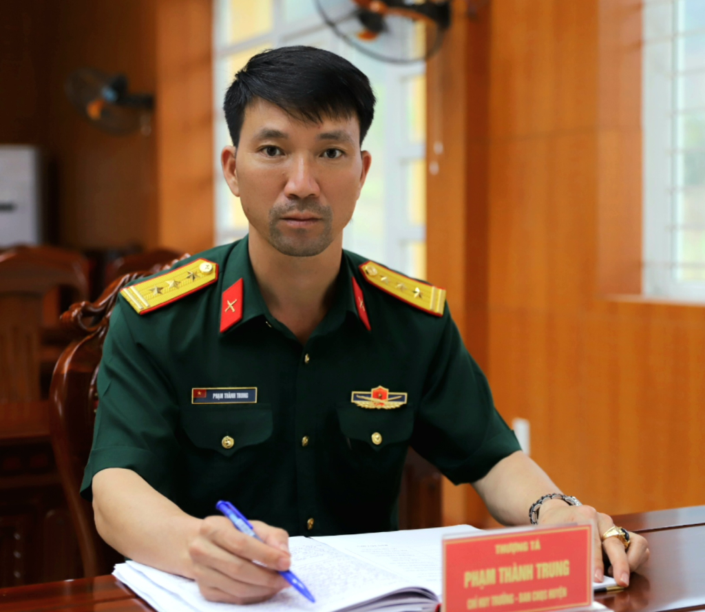 Thượng tá Phạm Thành Trung, Chỉ huy Trưởng Ban CHQS huyện Bình Liêu