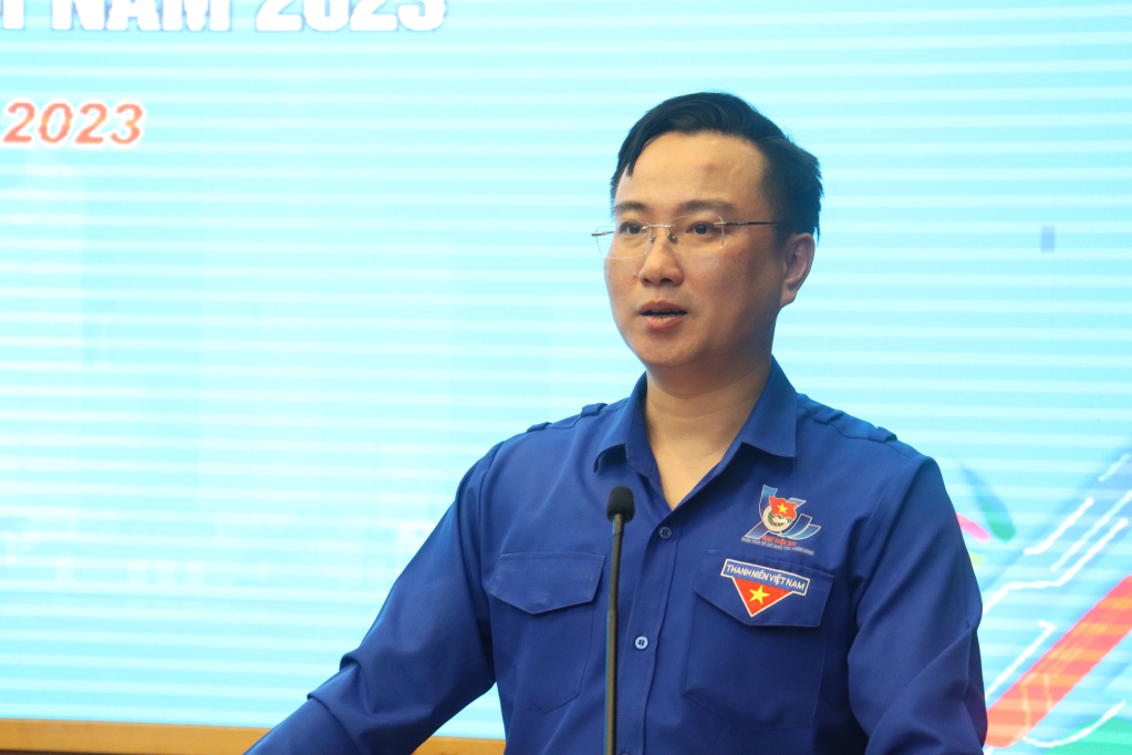 Đồng chí Hoàng Văn Hải, Bí thư Tỉnh đoàn Quảng Ninh quán triệt nhiệm vụ công tác đoàn các tháng cuối năm 2023.
