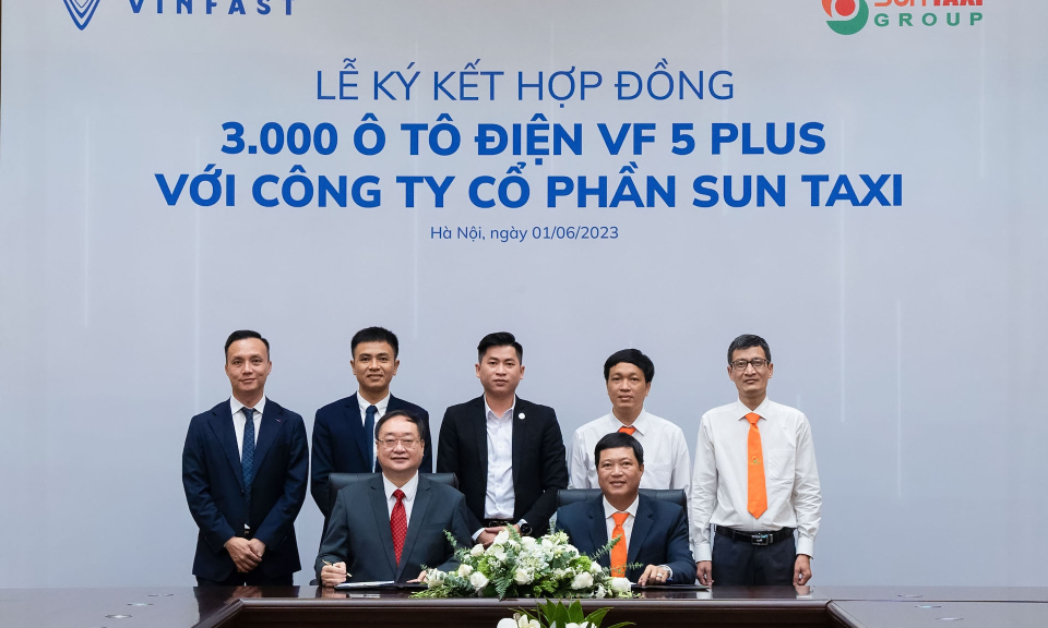 Sun Taxi mua 3.000 xe ô tô điện VF 5 Plus, thúc đẩy mạnh mẽ cuộc cách mạng giao thông xanh tại Việt Nam
