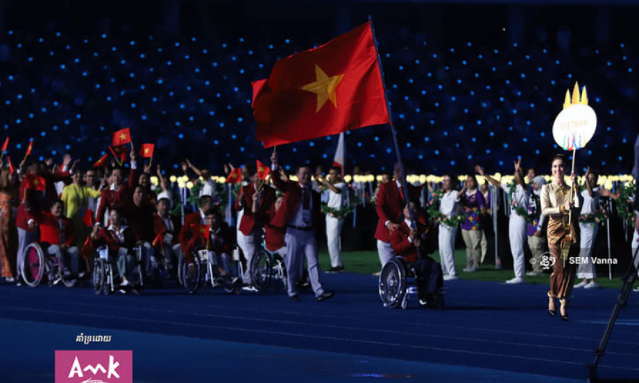 Khai mạc Para Games 12 ấn tượng với 'trái tim Campuchia'