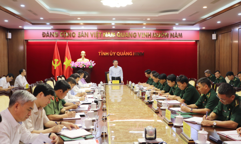 Ban Thường vụ Tỉnh ủy làm việc với Đảng ủy Bộ đội Biên phòng tỉnh
