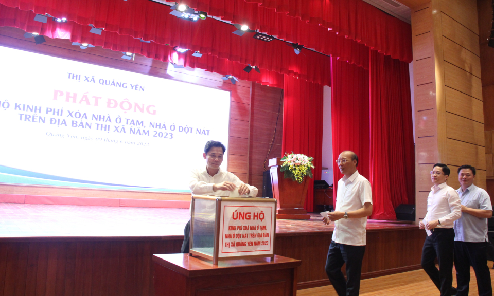 TX Quảng Yên phát động ủng hộ kinh phí xóa 55 nhà ở tạm, nhà ở dột nát năm 2023