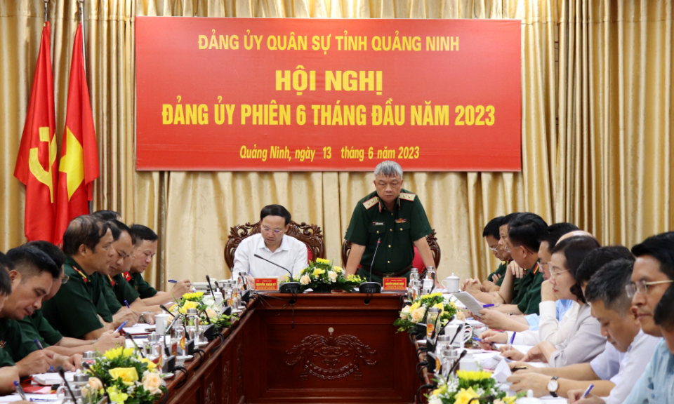 Đảng ủy Quân sự tỉnh họp phiên 6 tháng đầu năm 2023