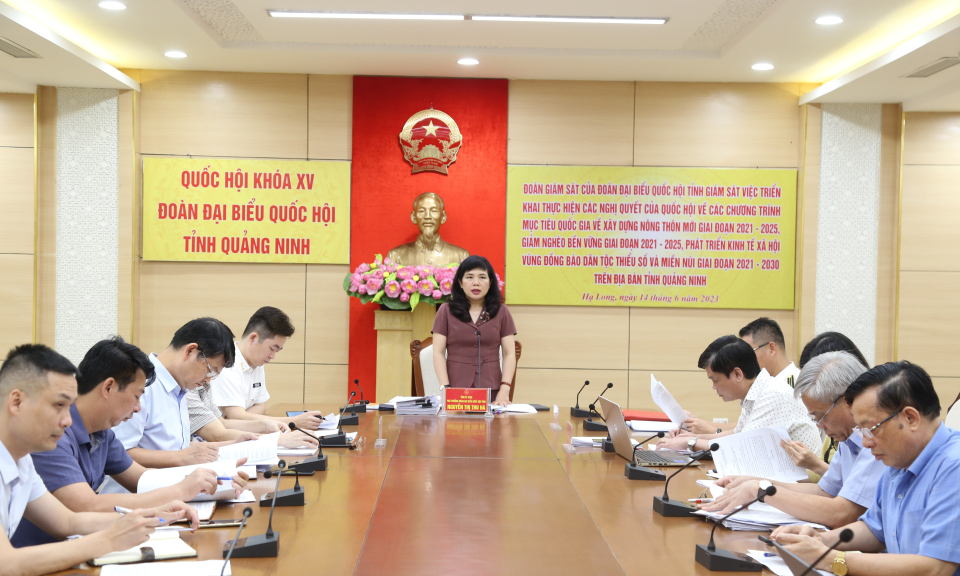 Đoàn ĐBQH tỉnh giám sát việc triển khai thực hiện các chương trình mục tiêu quốc gia trên địa bàn tỉnh