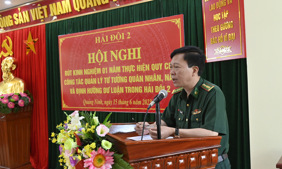 Sơ kết 1 năm thực hiện quy chế quản lý tư tưởng quân nhân
