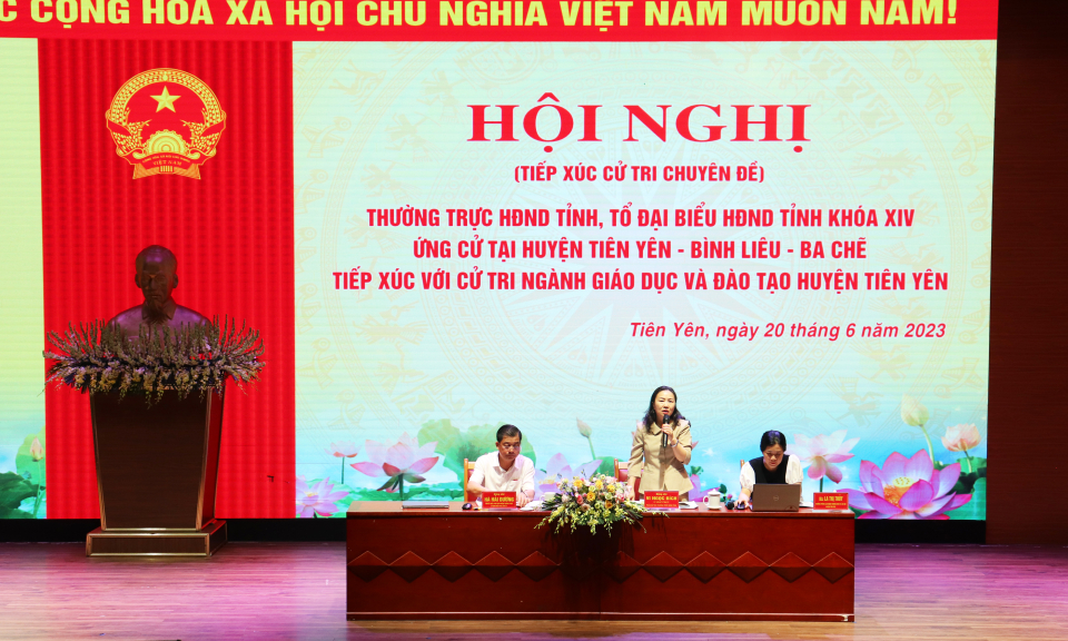 Hội nghị tiếp xúc cử tri trước kỳ họp giữa năm 2023, HĐND tỉnh khóa XIV tại huyện Ba Chẽ, Tiên Yên