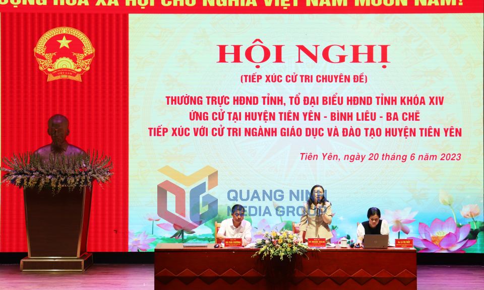 Hội nghị tiếp xúc cử tri trước kỳ họp giữa năm 2023, HĐND tỉnh khóa XIV tại huyện Ba Chẽ, Tiên Yên, tháng 6-2023