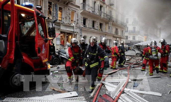 Nổ khí gas tại trung tâm Paris khiến 29 người bị thương