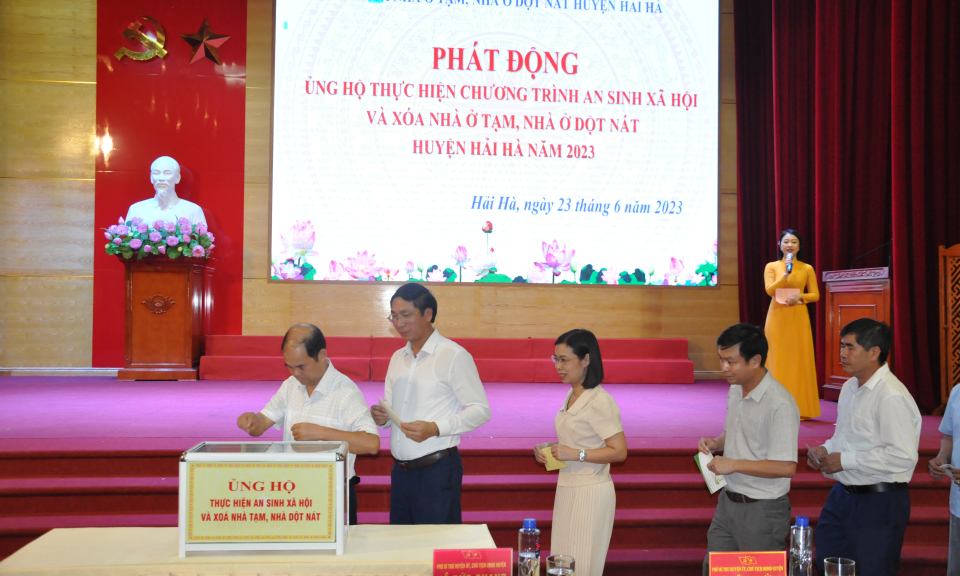 Hải Hà: Phát động ủng hộ thực hiện chương trình an sinh xã hội và xóa nhà tạm, nhà dột nát