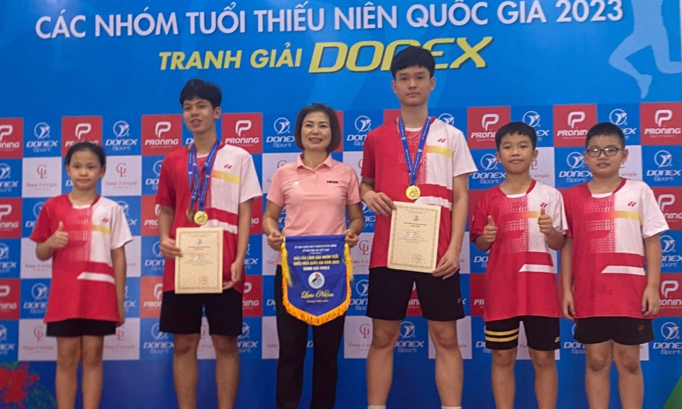 Quảng Ninh giành HCV tại Giải cầu lông các nhóm tuổi thiếu niên quốc gia năm 2023