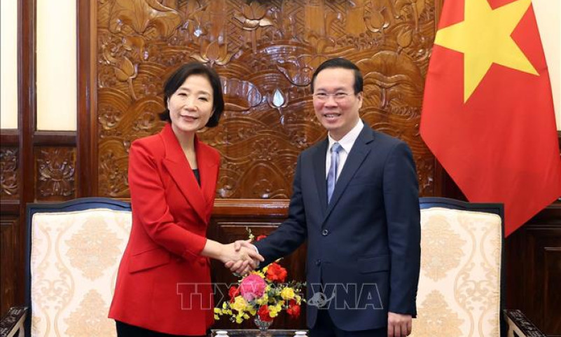 Chủ tịch nước Võ Văn Thưởng tiếp Đại sứ Hàn Quốc