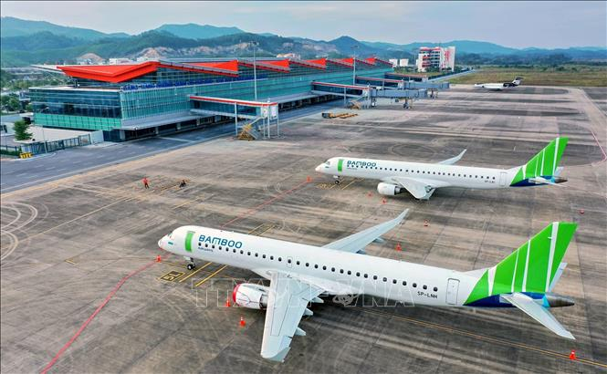 Hãng hàng không Bamboo Airways khai thác tuyến bay Vân Đồn - TP Hồ Chí Minh. Ảnh minh họa: TTXVN