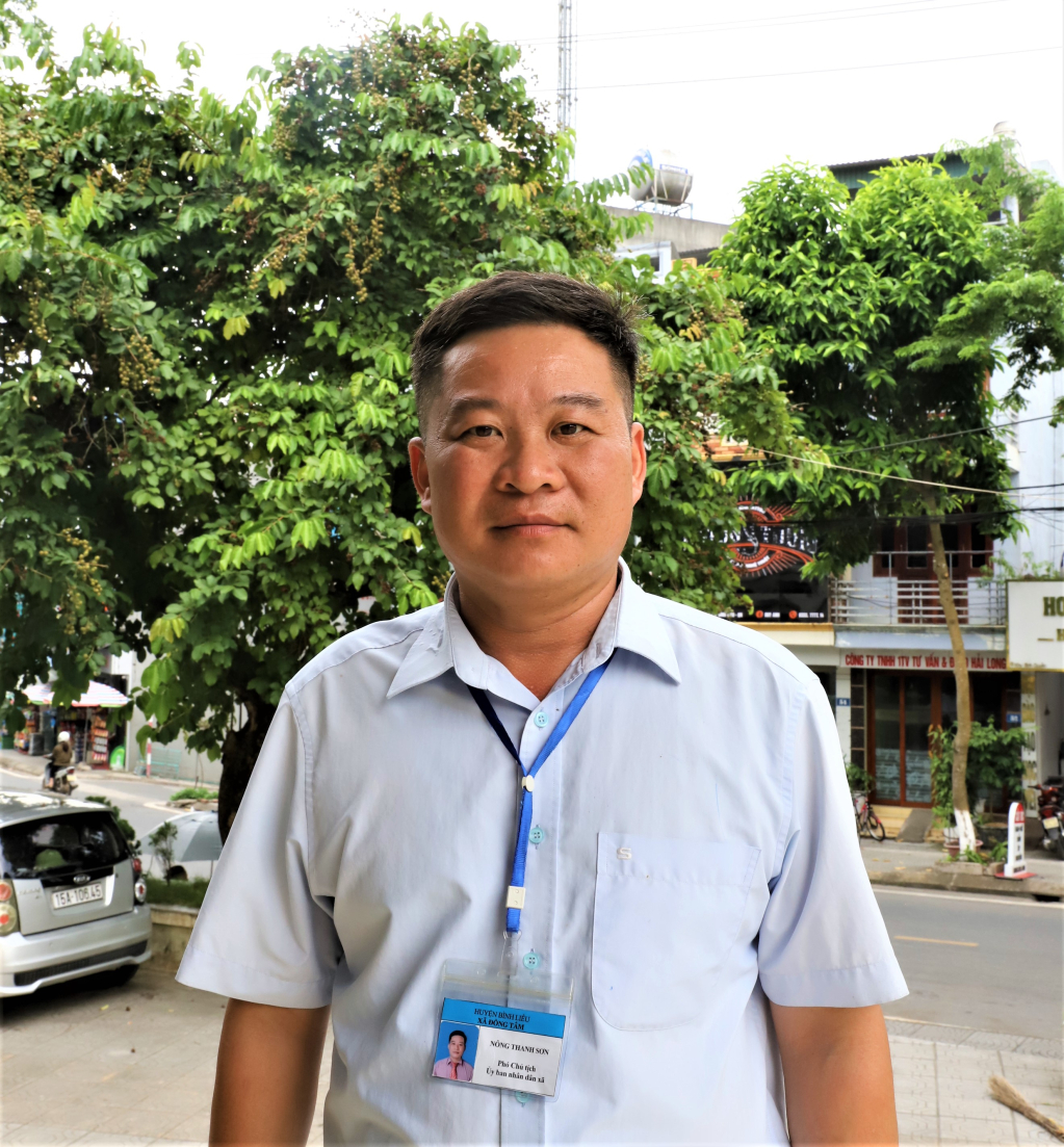 Ông Nông Thanh Sơn, Phó Chủ tịch UBND xã Đồng Tâm, huyện Bình Liêu