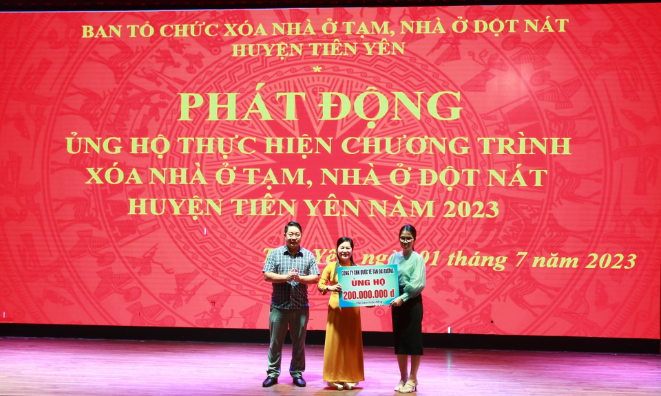 Tiên Yên: Phát động ủng hộ chương trình xóa nhà ở tạm, nhà ở dột nát năm 2023
