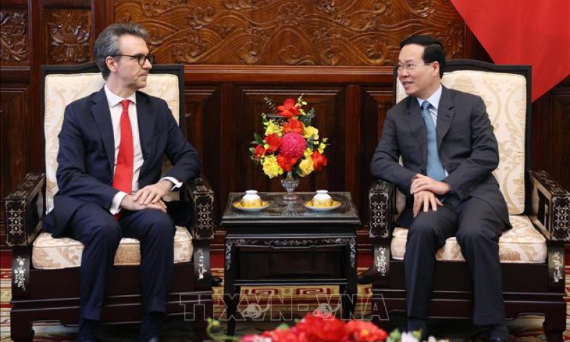 Chủ tịch nước Võ Văn Thưởng tiếp Đại sứ-Trưởng Phái đoàn EU