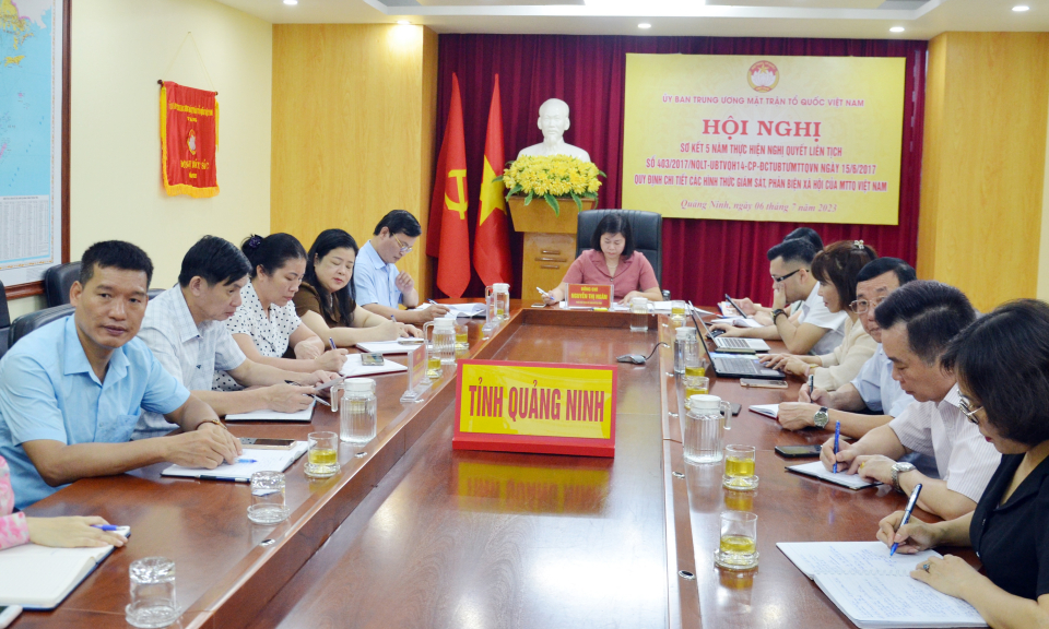 Hội nghị trực tuyến toàn quốc về giám sát, phản biện xã hội của MTTQ Việt Nam