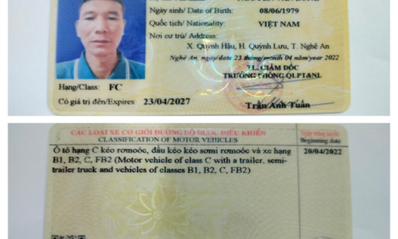 Tài xế bị tước bằng, lên mạng mua giấy phép lái xe giả bị khởi tố