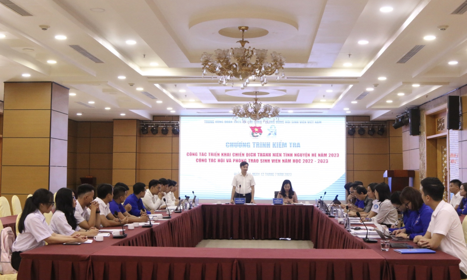 Kiểm tra công tác Hội và phong trào sinh viên năm học 2022-2023 