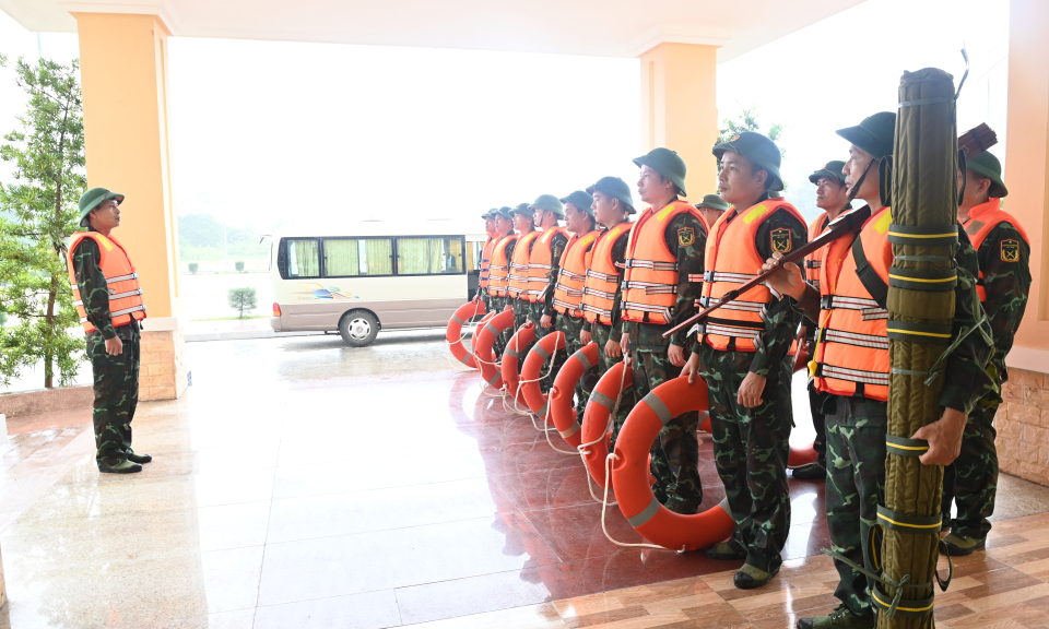Lực lượng vũ trang tỉnh sẵn sàng ứng phó diễn biến cơn bão số 1 (Talim)
