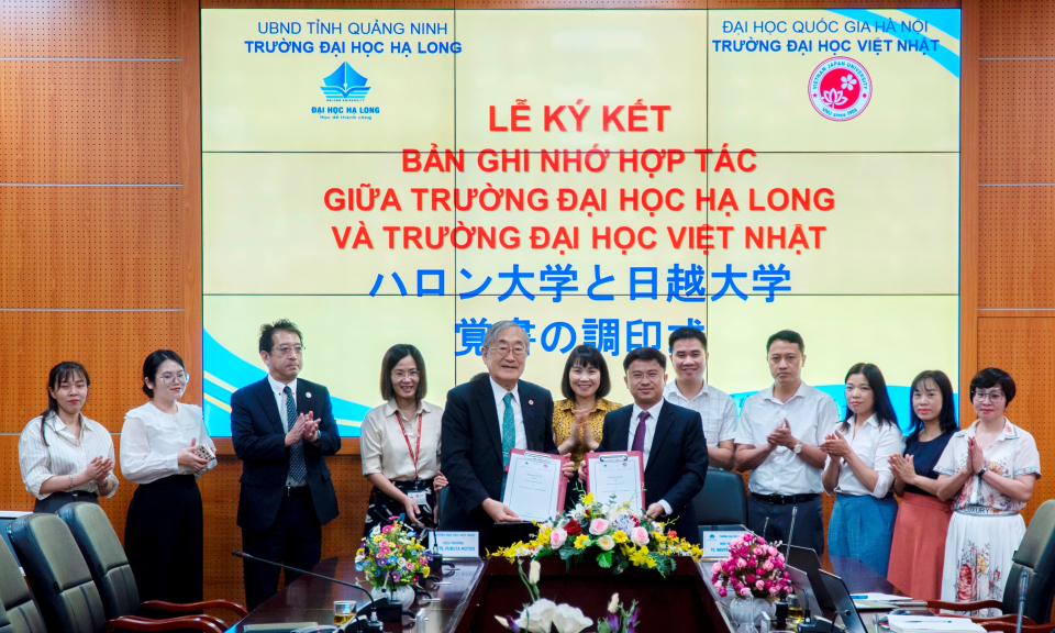 Trường Đại học Hạ Long và Trường Đại học Việt Nhật (Đại học Quốc gia Hà Nội): Ký kết bản ghi nhớ hợp tác 