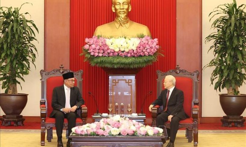 Tổng Bí thư Nguyễn Phú Trọng tiếp Thủ tướng Liên bang Malaysia