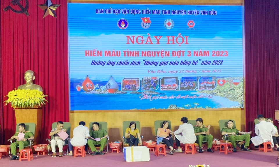 Vân Đồn: Ngày hội hiến máu tình nguyện đợt 3 năm 2023