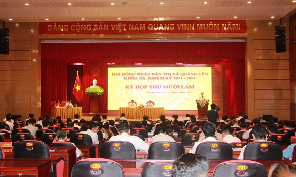 Kỳ họp thứ 15 - HĐND TX Quảng Yên khóa XX: Thông qua 9 nghị quyết