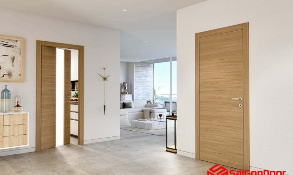Cửa nhựa composite 2 cánh - Cửa gỗ công nghiệp bền đẹp