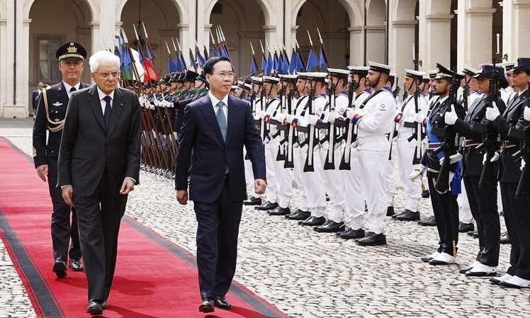 Official welcome ceremony held in Rome for Vietnamese President