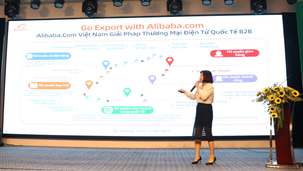 Các chuyên gia trong lĩnh vực TMĐT chia sẻ các nội dung tại chương trình tập huấn “Nâng cao kỹ năng thương mại điện tử xuyên biên giới Quảng Ninh 2023”, cuối tháng 7/2023.