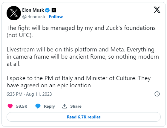 Elon Musk va Mark Zuckerberg se so gang tai