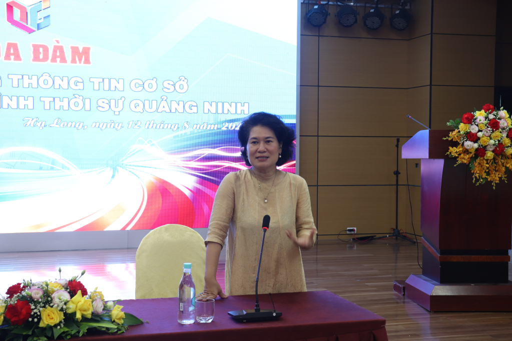 Nhà báo Nguyễn Thu Hà, Phó Giám đốc Trung tâm Sản xuất và Phát triển nội dung số (VTV Digital), Đài Truyền hình Việt Nam chia sẻ cách đưa tin trong chương trình Thời sự. 