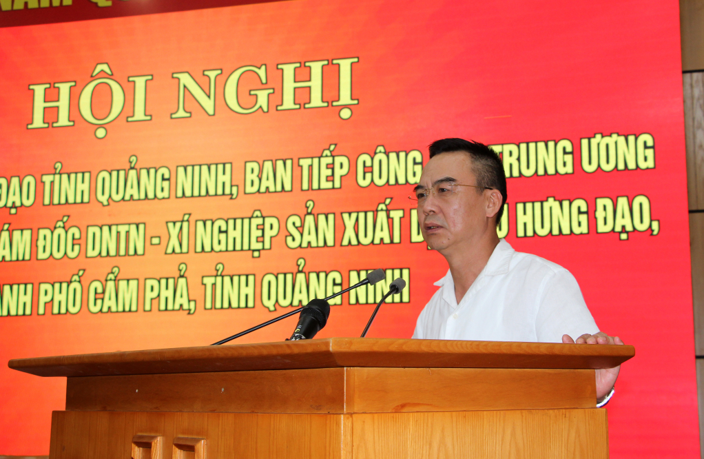 Đồng chí Nguyễn Hồng Điệp, Trưởng Ban Tiếp công dân Trung ương, phát biểu tại hội nghị.